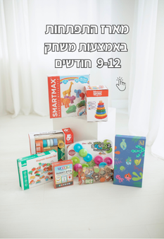 מארז התפתחות באמצעות משחק לגיל 9-12 חודשים שנבחר ידנית על ידי סיגלית